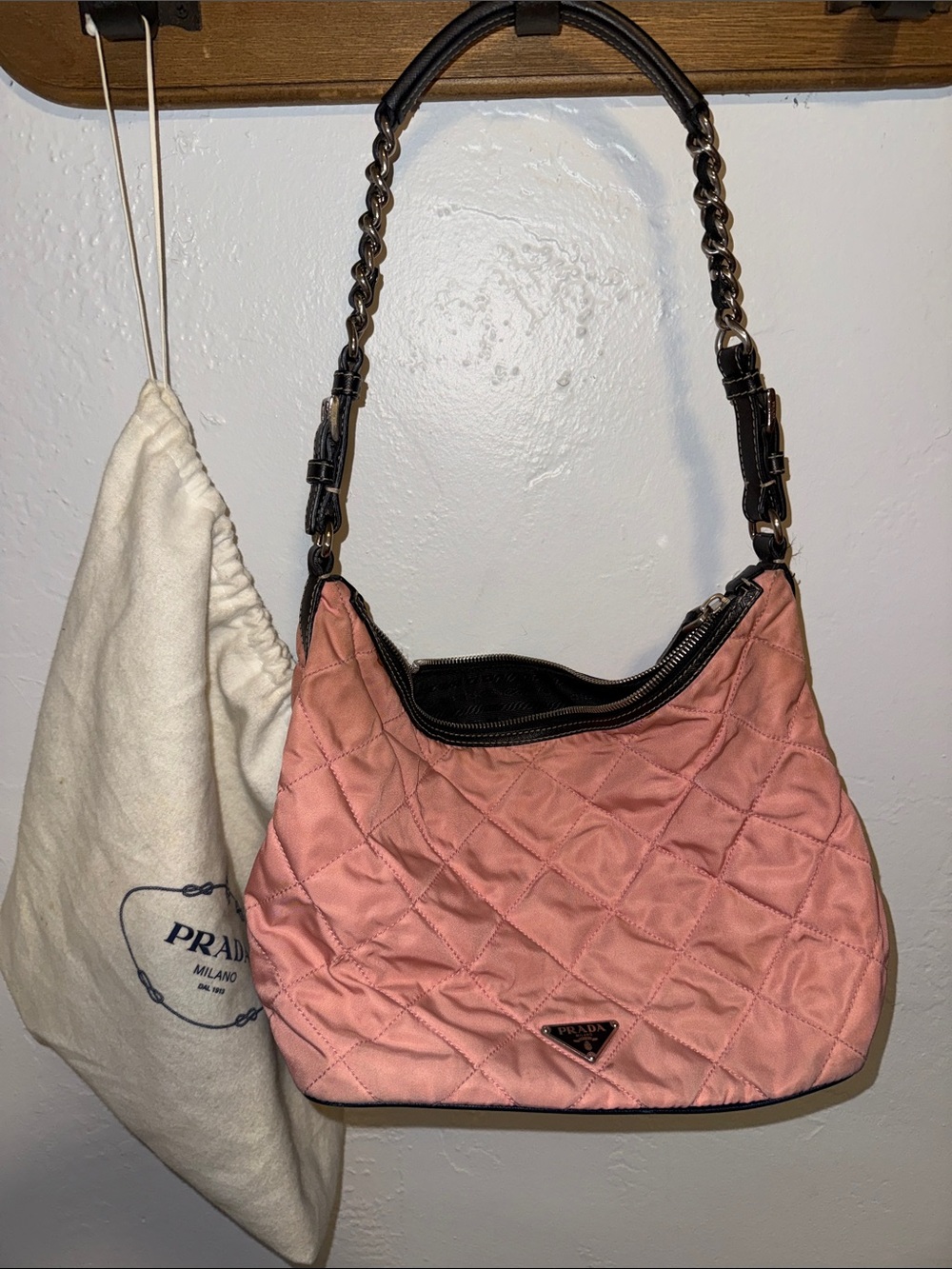 PRADA Impuntu Tessuto Quilted Nylon Chain